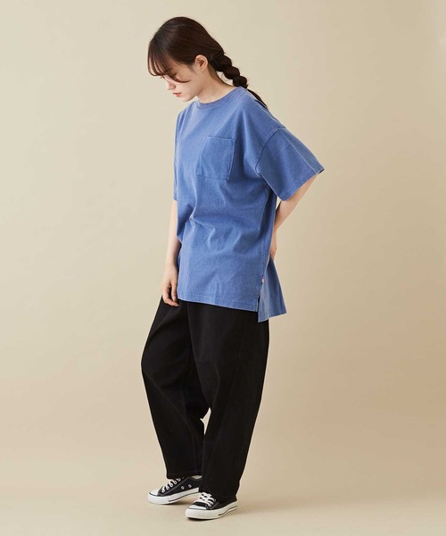 CUBE SUGAR（キューブシュガー）の「GENTIL(ジャンティ)バックプリントポケットTシャツ（Tシャツ/カットソー・レディース・ブラック/ブルー/グレー・L）」の14枚目の写真