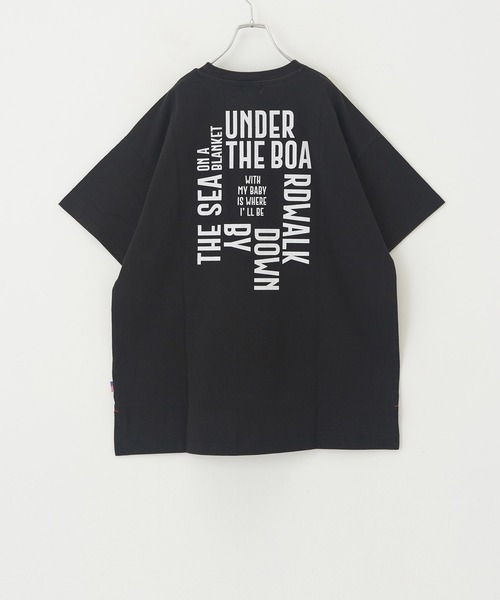 CUBE SUGAR（キューブシュガー）の「GENTIL(ジャンティ)バックプリントポケットTシャツ（Tシャツ/カットソー・レディース・ブラック/ブルー/グレー・L）」の4枚目の写真