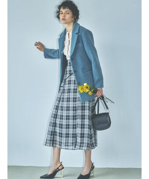 RESEXXY（リゼクシー）の「シアーチェックフレアスカート（スカート・レディース・ブラック/ブルー/ホワイト・FREE）」の22枚目の写真