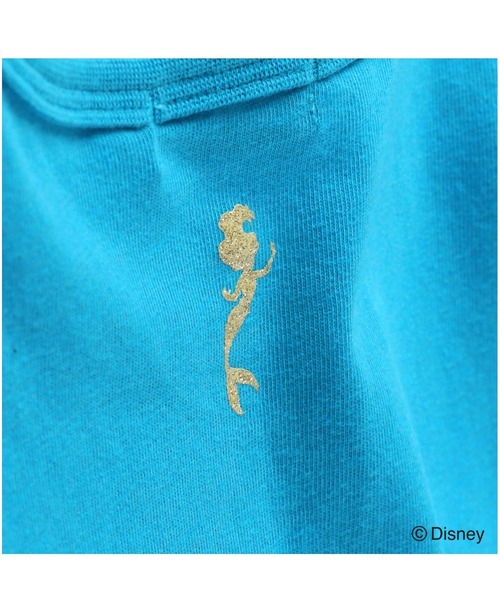 新【Disney】リトルマーメイド アリエル スウェット ワンピース Disney】リトルマーメイド：アリエル / 肩あき半袖Tシャツ（T
