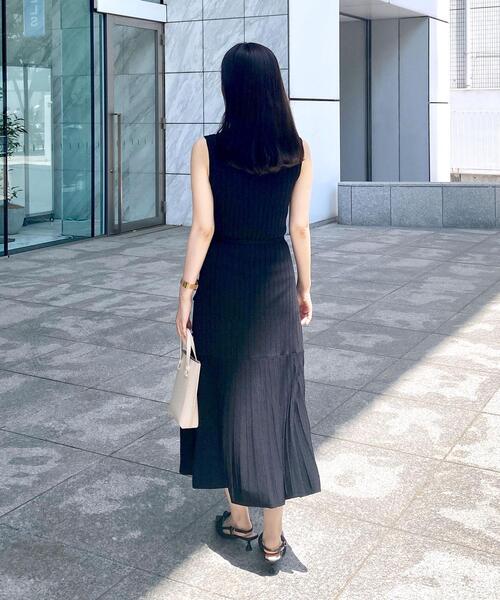 index（インデックス）の「◇ノースリーブ ニットワンピース【UV/接触