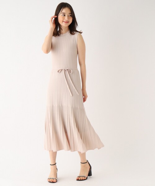 index（インデックス）の「◆ノースリーブ ニットワンピース【UV/接触冷感/アンチピリング/洗濯機洗い可】（ワンピース・レディース・ボルドー/ライトグレー系7/ブラウン系/ブラック・40/38/42/36）」の8枚目の写真