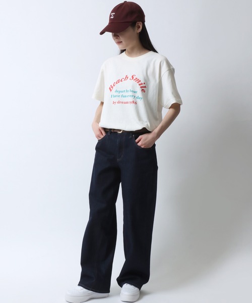 SITRY(シトリー)の「ハート ロゴ プリント Tシャツ/ heart logo print T-shirt(Tシャツ/カットソー・レディース・ブラック/チャコールグレー/ホワイト系その他/サックスブルー/オフホワイト/ネイビー・M/L)」の10枚目の写真