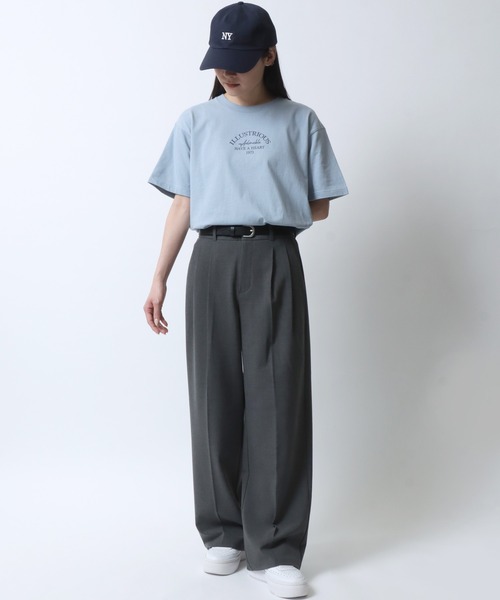 SITRY(シトリー)の「ハート ロゴ プリント Tシャツ/ heart logo print T-shirt(Tシャツ/カットソー・レディース・ブラック/チャコールグレー/ホワイト系その他/サックスブルー/オフホワイト/ネイビー・M/L)」の11枚目の写真