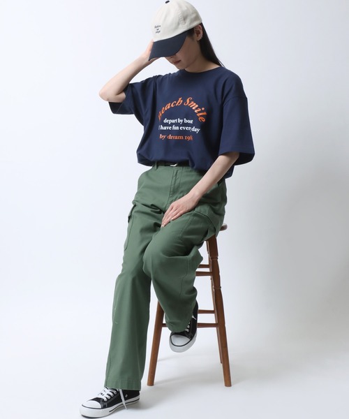 SITRY(シトリー)の「ハート ロゴ プリント Tシャツ/ heart logo print T-shirt(Tシャツ/カットソー・レディース・ブラック/チャコールグレー/ホワイト系その他/サックスブルー/オフホワイト/ネイビー・M/L)」の13枚目の写真