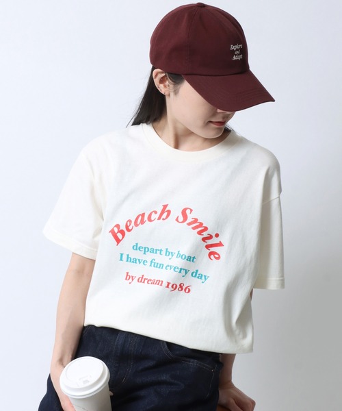 SITRY(シトリー)の「ハート ロゴ プリント Tシャツ/ heart logo print T-shirt(Tシャツ/カットソー・レディース・ブラック/チャコールグレー/ホワイト系その他/サックスブルー/オフホワイト/ネイビー・M/L)」の19枚目の写真