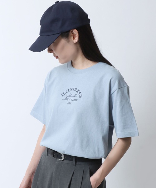 SITRY(シトリー)の「ハート ロゴ プリント Tシャツ/ heart logo print T-shirt(Tシャツ/カットソー・レディース・ブラック/チャコールグレー/ホワイト系その他/サックスブルー/オフホワイト/ネイビー・M/L)」の20枚目の写真
