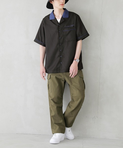 n'OrLABEL(ノアールレーベル)の「『刺繍ロゴ配色ボウリングシャツ』(シャツ/ブラウス・メンズ・ブラック/ベージュ・2/3)」の20枚目の写真
