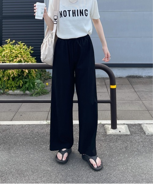 LE MORE（リモア）の「ナイロンワイドイージーパンツ（その他パンツ・レディース・ブラック/カーキ/ベージュ・FREE）」の15枚目の写真