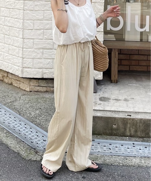 ナイロンワイドイージーパンツ（その他パンツ）｜LE MORE