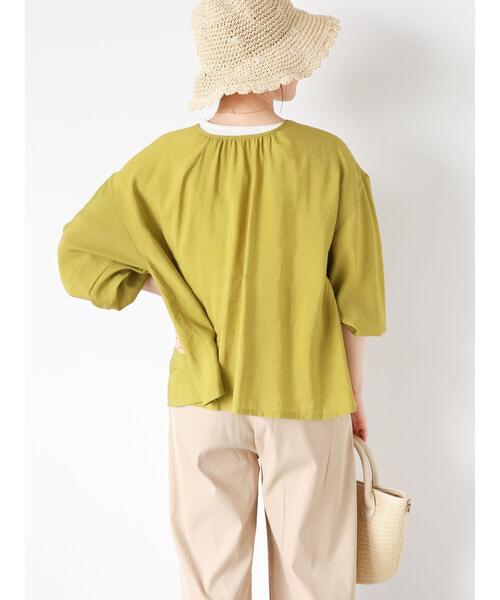 ehka sopo（エヘカソポ）の「前後2WAYリボンブラウス（シャツ/ブラウス・レディース・オフホワイト/グリーン/パープル/ベージュ・F）」の17枚目の写真