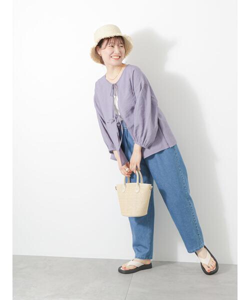 ehka sopo（エヘカソポ）の「前後2WAYリボンブラウス（シャツ/ブラウス・レディース・オフホワイト/グリーン/パープル/ベージュ・F）」の6枚目の写真