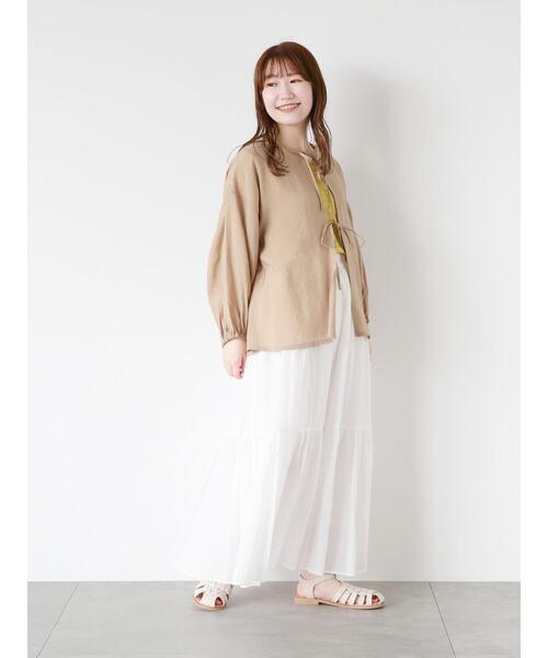 ehka sopo（エヘカソポ）の「前後2WAYリボンブラウス（シャツ/ブラウス・レディース・オフホワイト/グリーン/パープル/ベージュ・F）」の7枚目の写真