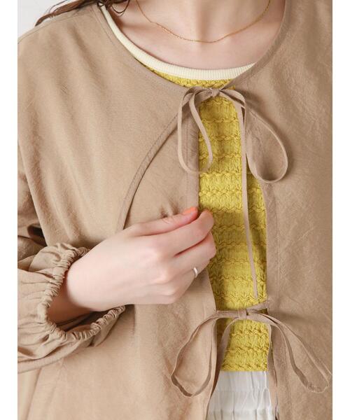 ehka sopo（エヘカソポ）の「前後2WAYリボンブラウス（シャツ/ブラウス・レディース・オフホワイト/グリーン/パープル/ベージュ・F）」の12枚目の写真