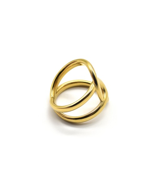 LHME(エルエイチエムイー)の「LHME ニュアンスクロスリング/サージカルステンレス316L(金属アレルギー対応)(リング・レディース・シルバー/ゴールド・9号/11号/13号/15号)」の10枚目の写真