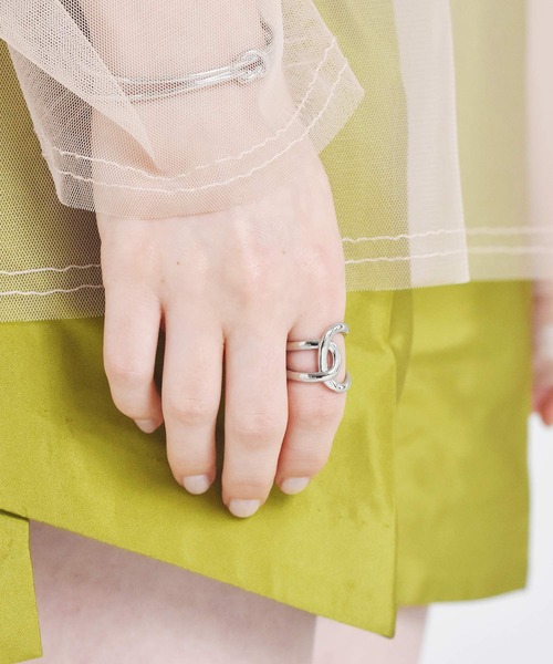 LHME(エルエイチエムイー)の「LHME ニュアンスクロスリング/サージカルステンレス316L(金属アレルギー対応)(リング・レディース・シルバー/ゴールド・9号/11号/13号/15号)」の18枚目の写真