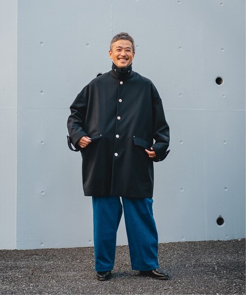 Mackintosh（マッキントッシュ）の「【MACKINTOSH / マッキントッシュ】別注 HUMBIE ステンカラー ライトメルトン（ステンカラーコート・メンズ・ブラック/ネイビー・36/40/38）」の6枚目の写真