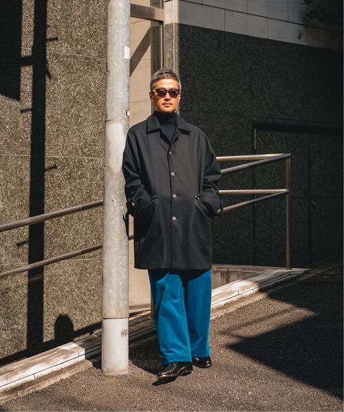 Mackintosh（マッキントッシュ）の「【MACKINTOSH / マッキントッシュ】別注 HUMBIE ステンカラー ライトメルトン（ステンカラーコート・メンズ・ブラック/ネイビー・36/40/38）」の7枚目の写真