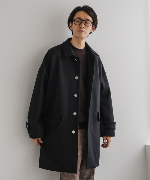 Mackintosh（マッキントッシュ）の「【MACKINTOSH / マッキントッシュ】別注 HUMBIE ステンカラー ライトメルトン（ステンカラーコート・メンズ・ブラック/ネイビー・36/40/38）」の16枚目の写真