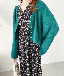ミニケーブルメタルボタンカーデ972191