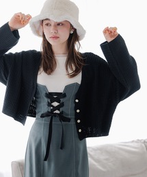 mysty woman | ミニケーブルメタルボタンカーデ972191(カーディガン/ボレロ)