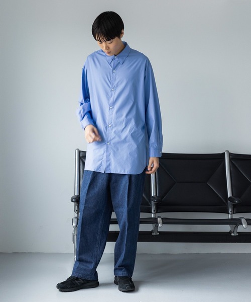LOWRYS FARM(ローリーズファーム)の「オーバーサイズシャツ 968006(シャツ/ブラウス・メンズ・ブルー・MEDIUM/LARGE)」の10枚目の写真