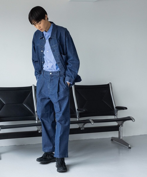 LOWRYS FARM(ローリーズファーム)の「オーバーサイズシャツ 968006(シャツ/ブラウス・メンズ・ブルー・MEDIUM/LARGE)」の2枚目の写真