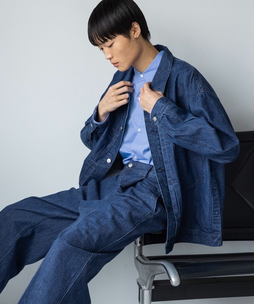 LOWRYS FARM(ローリーズファーム)の「オーバーサイズシャツ 968006(シャツ/ブラウス・メンズ・ブルー・MEDIUM/LARGE)」の3枚目の写真