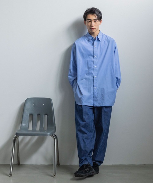 LOWRYS FARM(ローリーズファーム)の「オーバーサイズシャツ 968006(シャツ/ブラウス・メンズ・ブルー・MEDIUM/LARGE)」の15枚目の写真