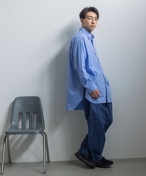 LOWRYS FARM(ローリーズファーム)の「オーバーサイズシャツ 968006(シャツ/ブラウス・メンズ・ブルー・MEDIUM/LARGE)」の16枚目の写真