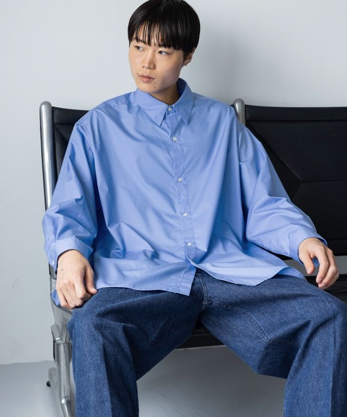 LOWRYS FARM(ローリーズファーム)の「オーバーサイズシャツ 968006(シャツ/ブラウス・メンズ・ブルー・MEDIUM/LARGE)」の20枚目の写真