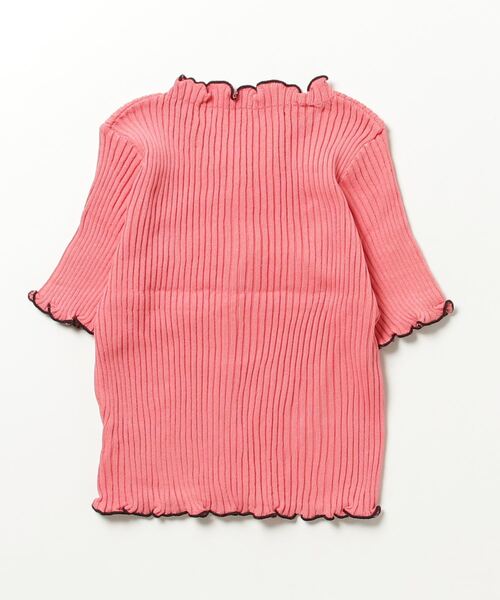 Lilamusant(リラミュゾン)の「【Lilamusant(リラミュゾン)】配色メロー半袖リブニットクロップドトップス(カーディガン/ボレロ・レディース・ピンク/ブルー/ホワイト/アイボリー/ブラック・FREE)」の8枚目の写真
