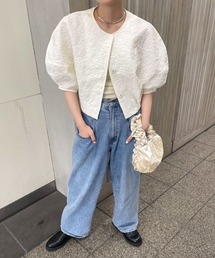 KBF | ジャガードショートトップス(シャツ/ブラウス)