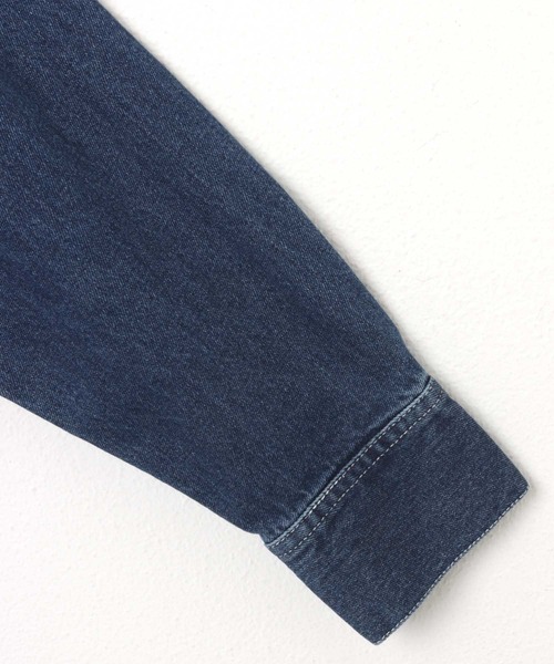 【新色追加】オーバーサイズノーカラーデニムツイルジャケット(デニムジャケット)|andme(アンドミー)