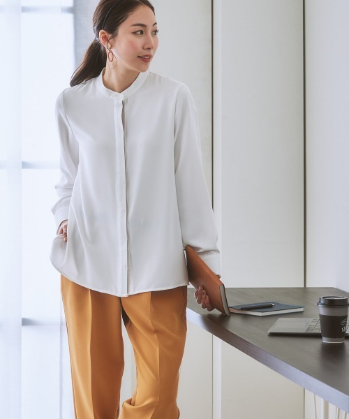 極美品】センソユニコ 重ね着風 七分袖 シースルーブラウス 極美品】センソユニコ 重ね着風 七分袖 シースルーブラウス