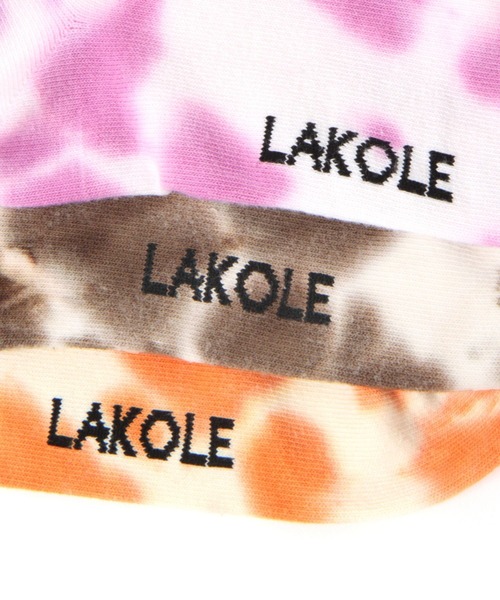 LAKOLE(ラコレ)の「タイダイ柄ゴーストソックス / 970143(ソックス/靴下・メンズ・チャコール/オレンジ/パープル/ベビーピンク/グレー/ライトグリーン/ネイビー/セージグリーン/ライトピンク/ライトブルー・FREE)」の12枚目の写真
