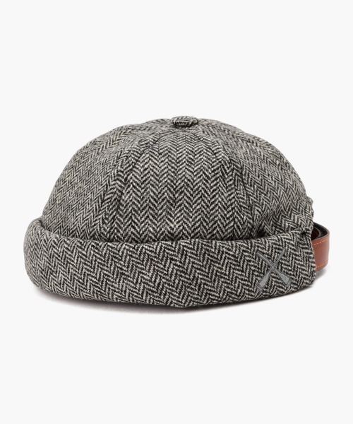 BETON CIRE(べトンシレ)の「MIKI/ミキ プリントシェブロン (UNISEX)(ニットキャップ/ビーニー・メンズ・ブラック系その他・L/XL/S/M)」の3枚目の写真
