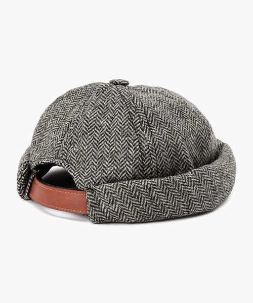 BETON CIRE(べトンシレ)の「MIKI/ミキ プリントシェブロン (UNISEX)(ニットキャップ/ビーニー・メンズ・ブラック系その他・L/XL/S/M)」の4枚目の写真