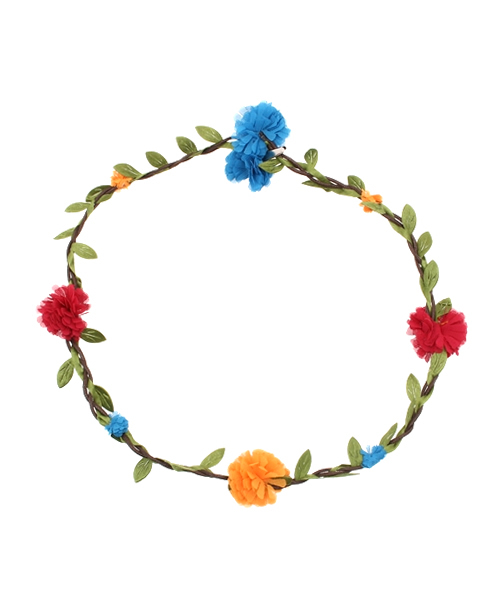 チャイハネ(チャイハネ)の「【チャイハネ】FLOWERヘアバンドクリップ(ヘアバンド・レディース・ブルー/レッド/カラフル・FREE)」の4枚目の写真