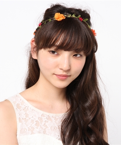チャイハネ(チャイハネ)の「【チャイハネ】FLOWERヘアバンドクリップ(ヘアバンド・レディース・ブルー/レッド/カラフル・FREE)」の11枚目の写真