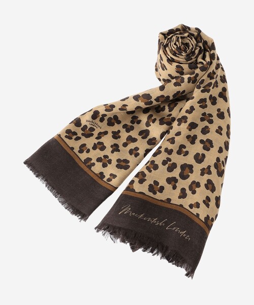 MACKINTOSH LONDON（マッキントッシュ ロンドン）の「レオパードシルクカシミヤストール（マフラー・レディース・ベージュ系その他7・FREE）」の3枚目の写真