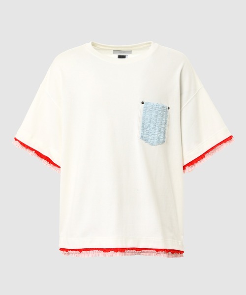 FACETASM(ファセッタズム)の「FRILL TEE(Tシャツ/カットソー・メンズ・ライトブルー/ホワイト・4/5)」の2枚目の写真