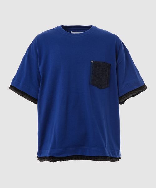 FACETASM(ファセッタズム)の「FRILL TEE(Tシャツ/カットソー・メンズ・ライトブルー/ホワイト・4/5)」の1枚目の写真