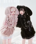 パルエルフィー うさ耳アウター ホワイト うさ耳ファーコート/地雷系 量産型（その他アウター）｜Pal elfy