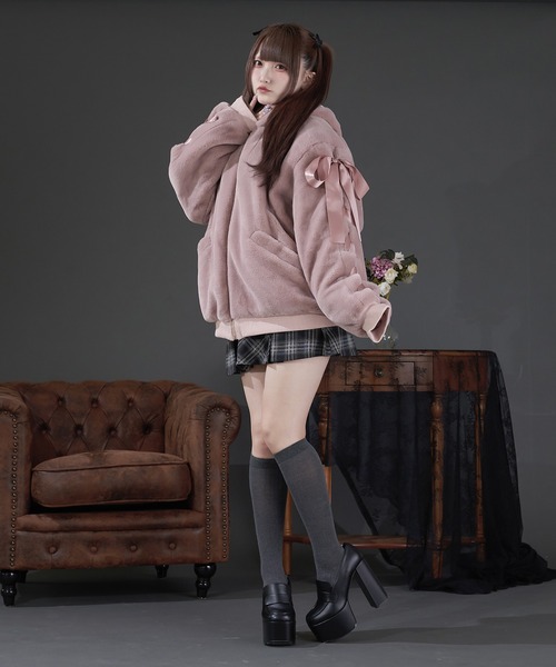 うさ耳ファーコート/地雷系 量産型（その他アウター）｜Pal elfy