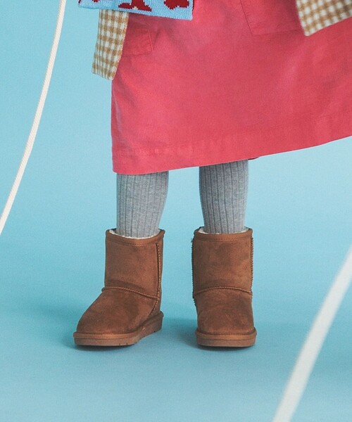 B:MING by BEAMS（ビーミングバイビームス）の「B:MING by BEAMS / ベーシック フェイクムートン ブーツ（17~19cm）（ブーツ・キッズ・キャメル/ブラック/ブラウン・18/19/17）」の3枚目の写真