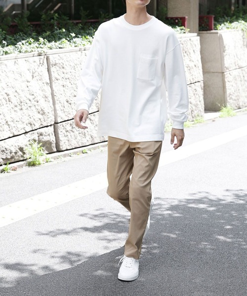 GLOBAL WORK Smile Seed Store（グローバルワーク スマイルシードストア）の「NRストレッチスリムパンツ/180967（その他パンツ・メンズ・ベージュ/ブラック/杢グレー/ネイビー・SMALL/MEDIUM/LARGE/X-LARGE）」の6枚目の写真