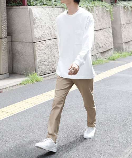 GLOBAL WORK Smile Seed Store（グローバルワーク スマイルシードストア）の「NRストレッチスリムパンツ/180967（その他パンツ・メンズ・ベージュ/ブラック/杢グレー/ネイビー・SMALL/MEDIUM/LARGE/X-LARGE）」の5枚目の写真