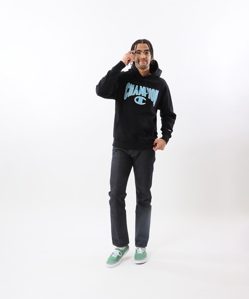 Champion(チャンピオン)の「【Champion/チャンピオン】メンズ ベーシック フーデッドスウェットシャツ(パーカー・メンズ・ホワイト/ネイビー/ブラック/レッド/グレー・LARGE/X-LARGE/MEDIUM/SMALL)」の13枚目の写真