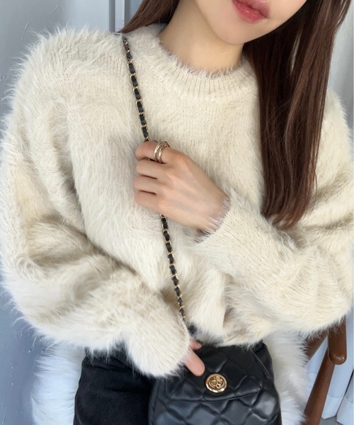 セール】フェザーヤーンプルオーバーニット（ニット/セーター